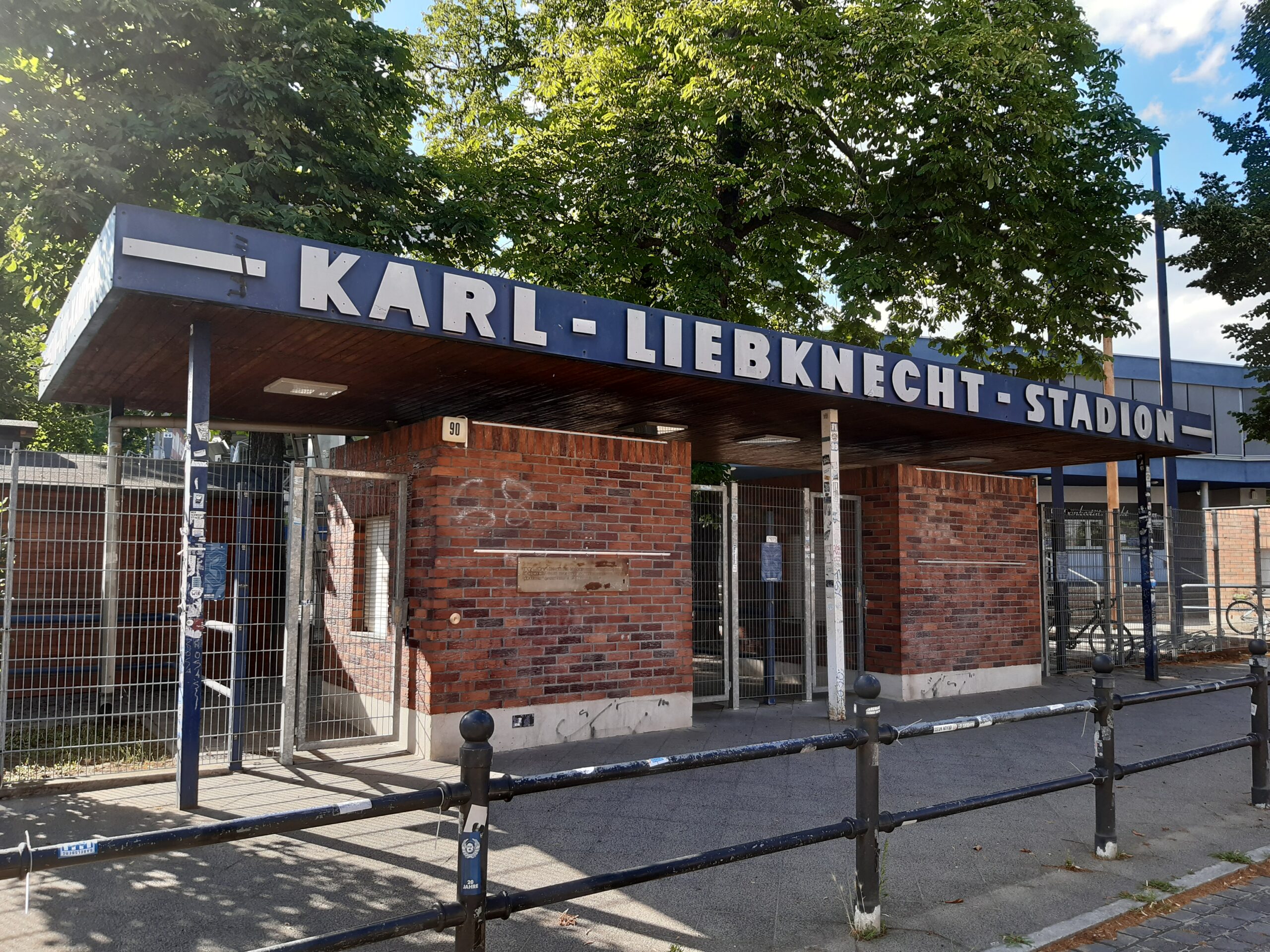 Das Karl-Liebknecht-Stadion in Babelsberg