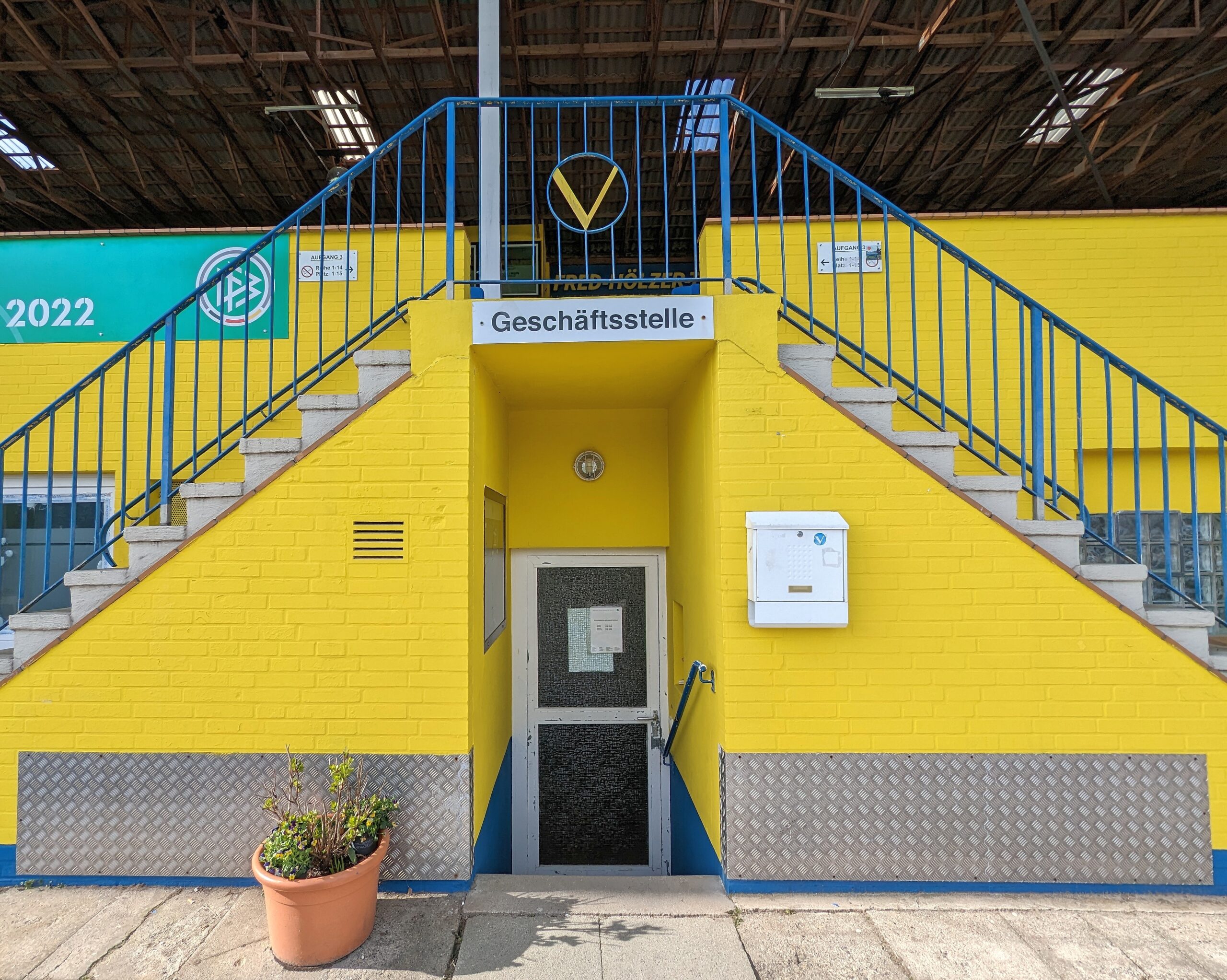 Der Eingang der Geschäftsstelle des SC Victoria Hamburg