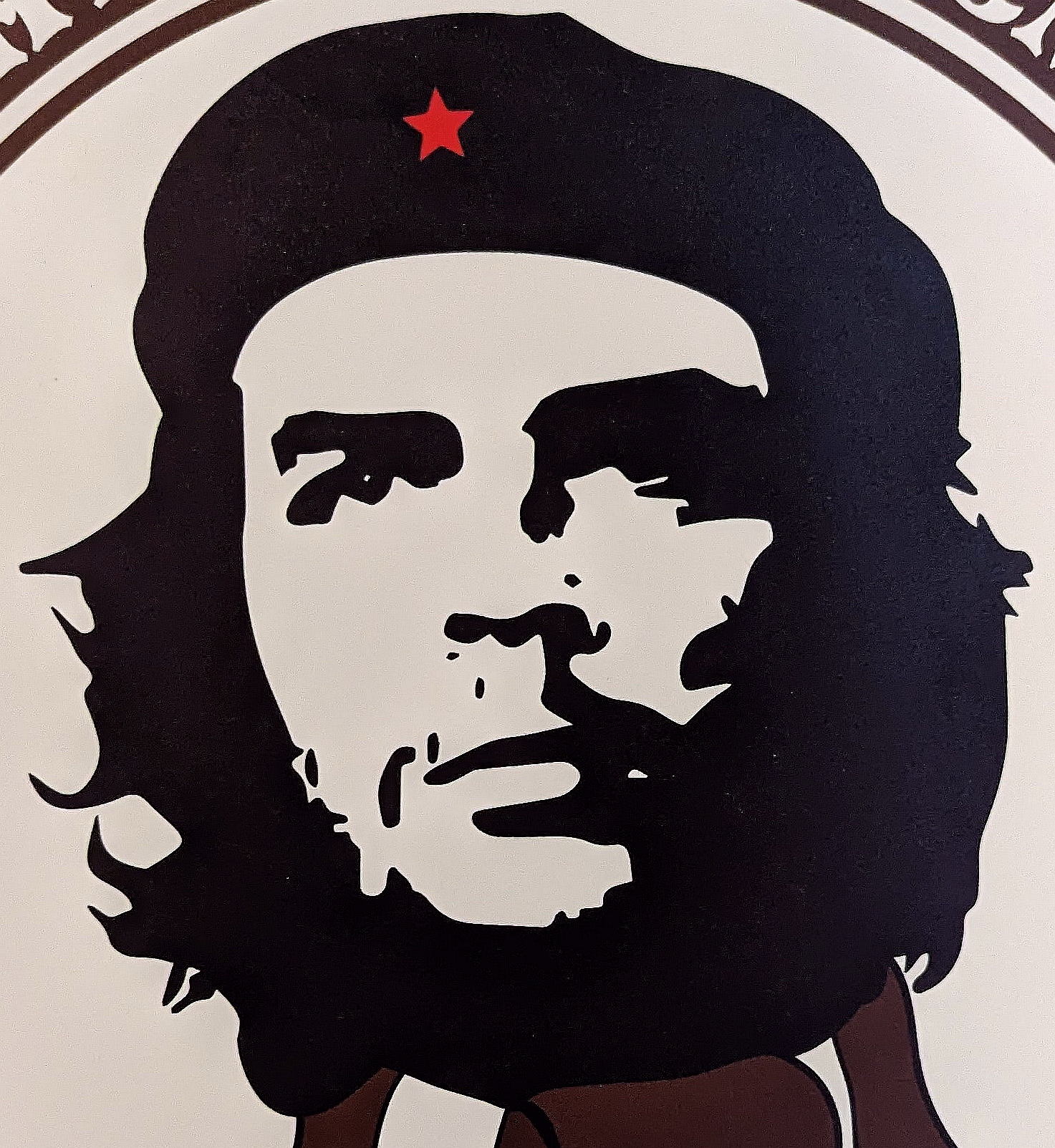 Che Guevara ist braun-weiß