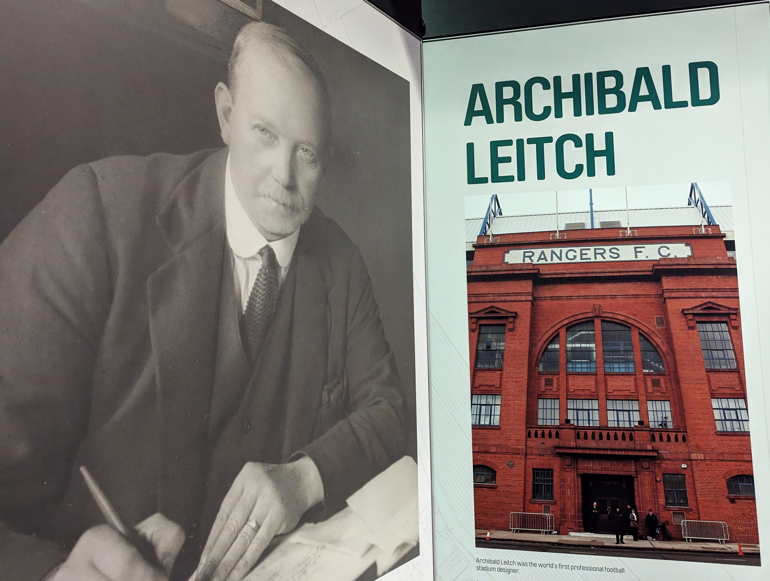 Erinnerung an den großen Stadion-Architekt Archibald Leitch