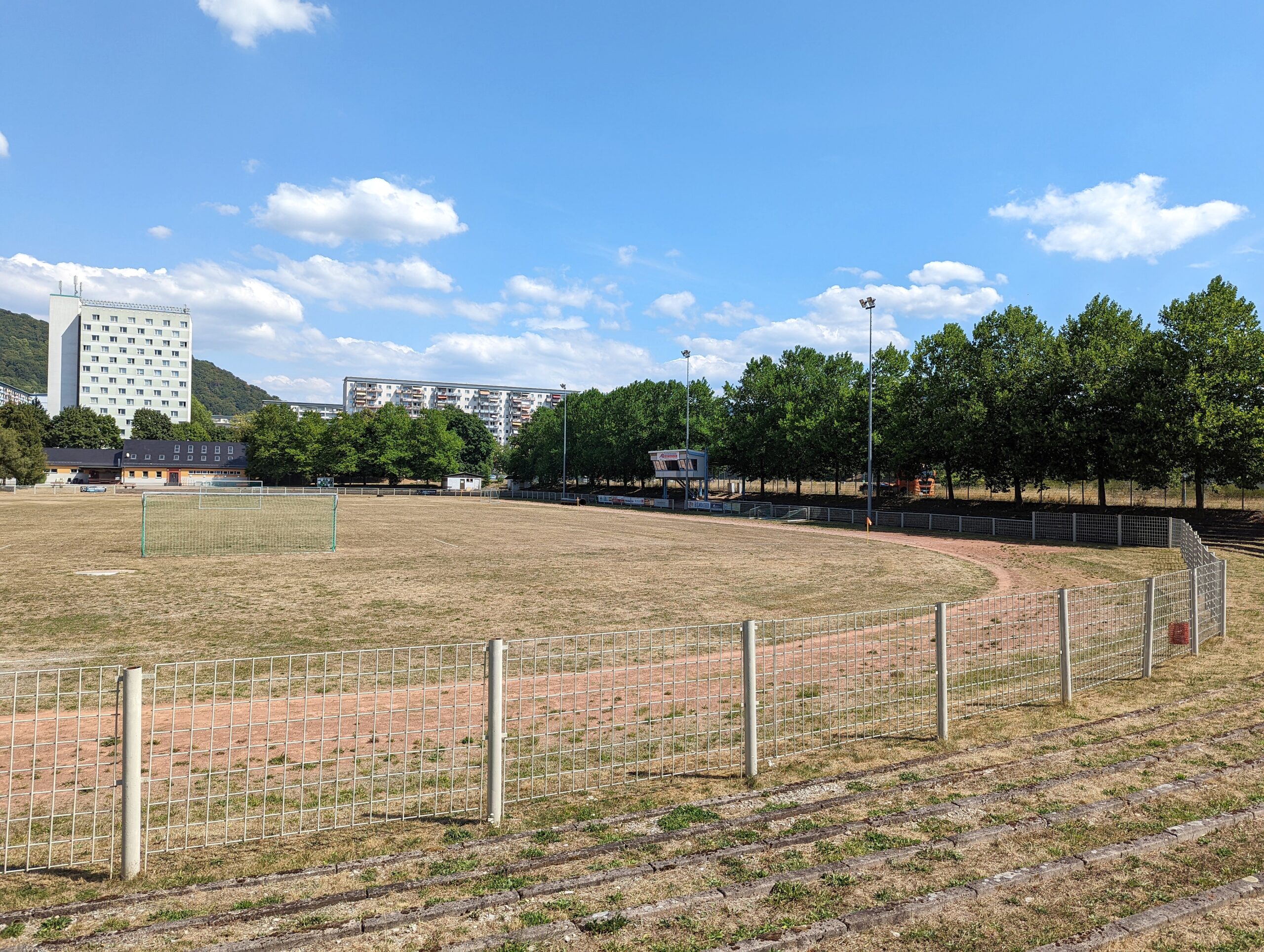 Der ehemalige Sportpark der Freundschaft, das heutige Auestadion in Suhl