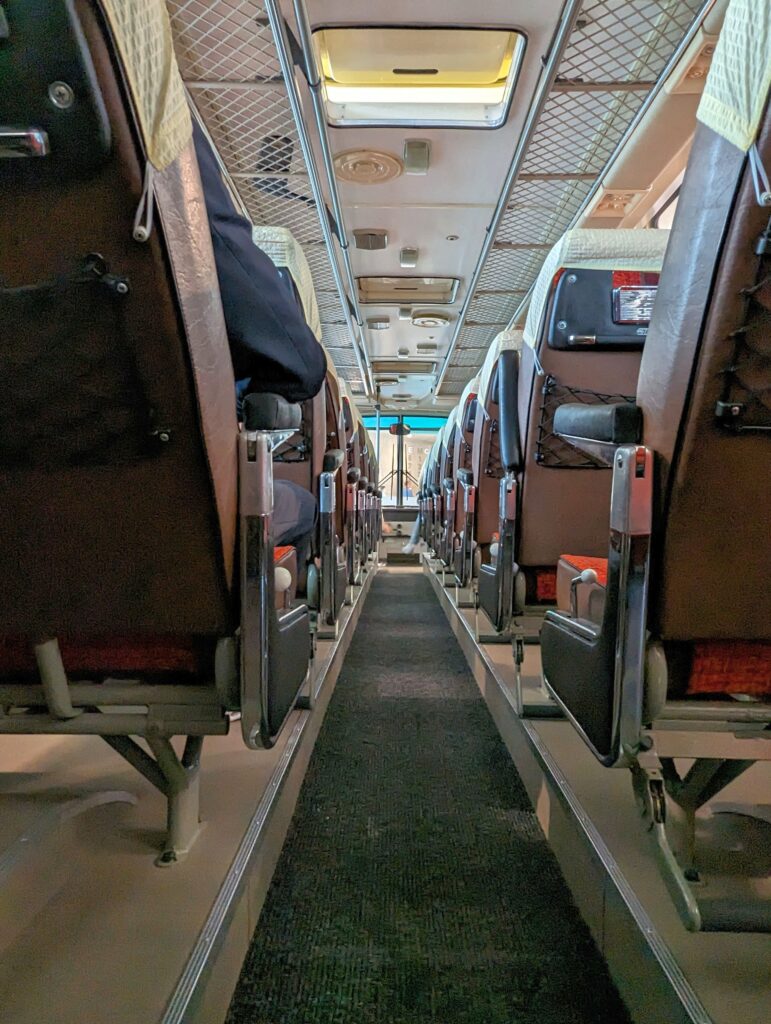 Im WM-Bus, der im Stuttgarter Mercedes-Benz-Museum steht