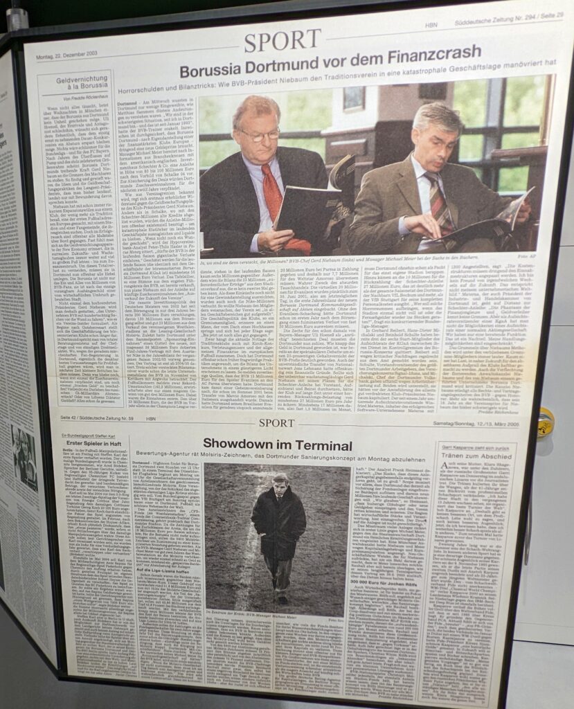Der Finanz-Kollaps des BVB wird im BORUSSEUM ebenfalls thematisiert