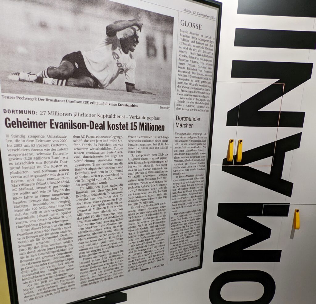 Der Finanz-Kollaps des BVB wird im BORUSSEUM ebenfalls thematisiert