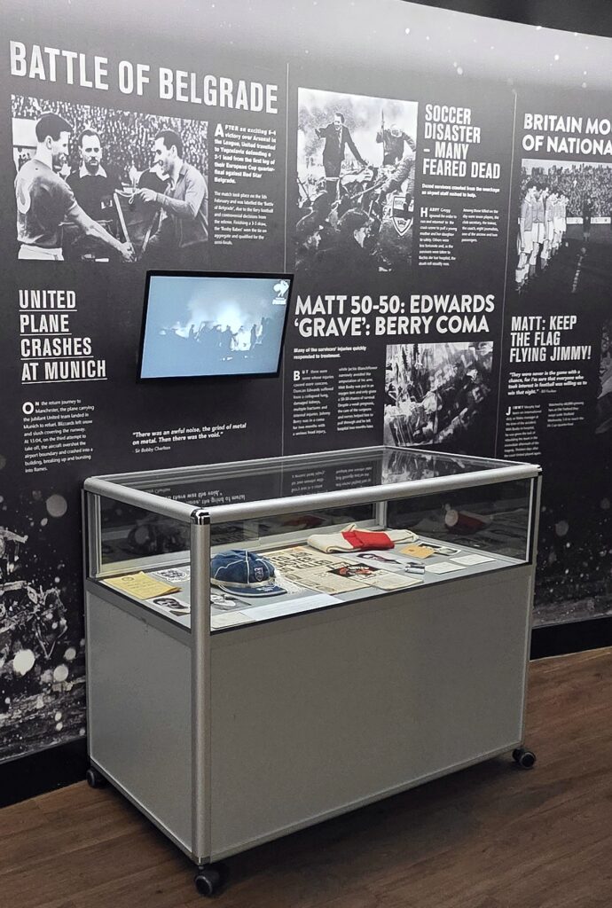 Im Vereinsmuseum von Manchester United wird auch an den Flugzeugabsturz von 1958 erinnert