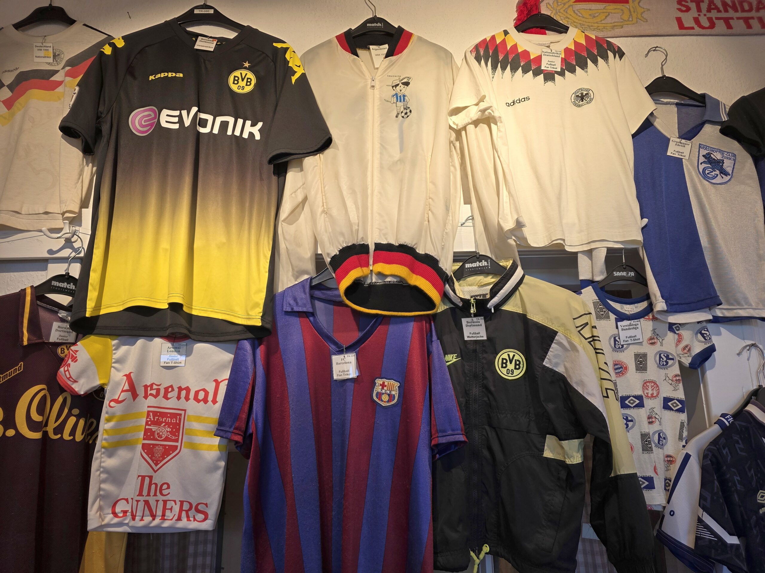Der Raum "Umkleidekabine" im Springer Fußballmuseum