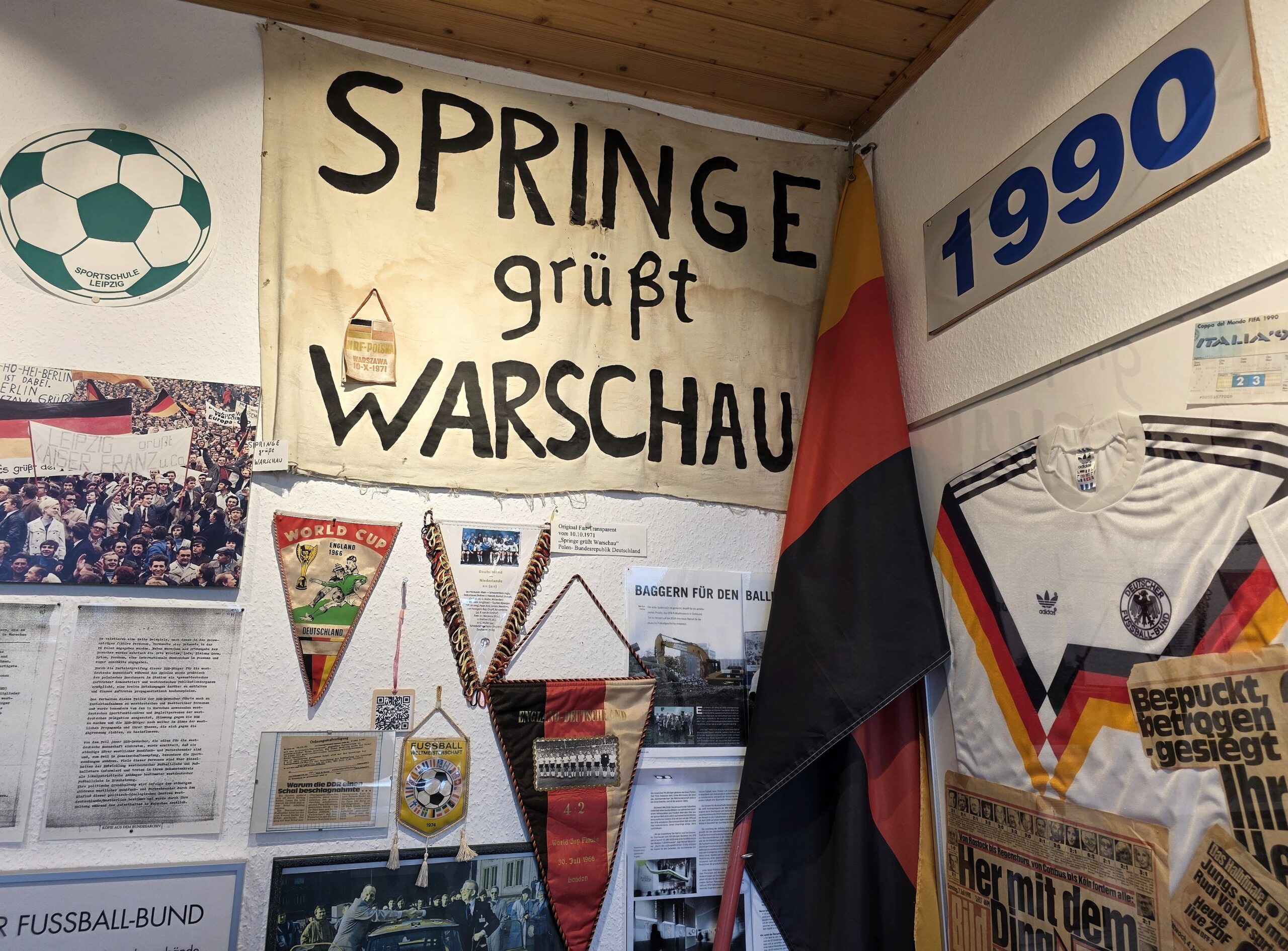 Deutsch-deutsche Fußballgeschichte im Fußballmuseum Springe