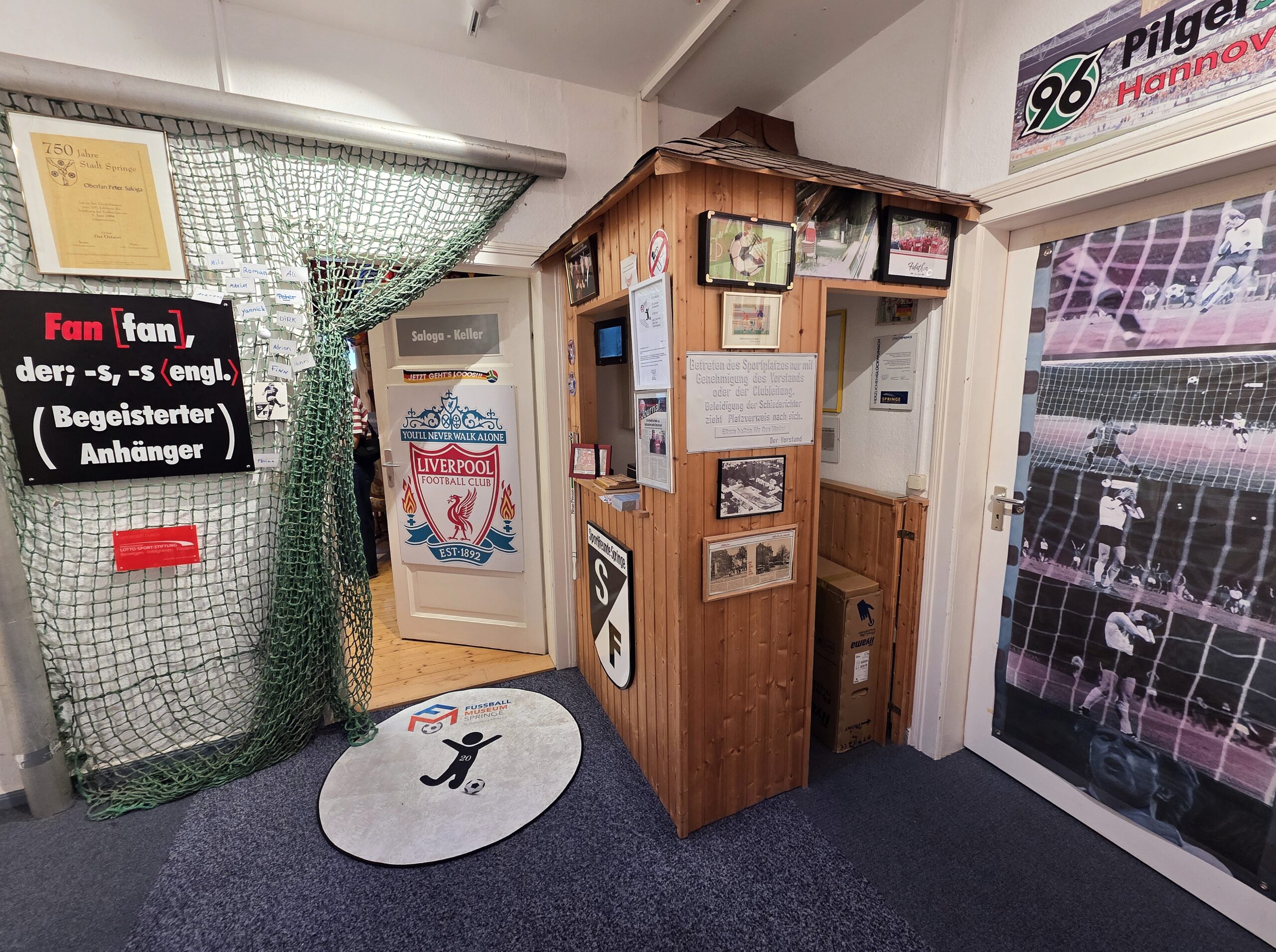 Der Eingangsbereich des Springer Fußballmuseums