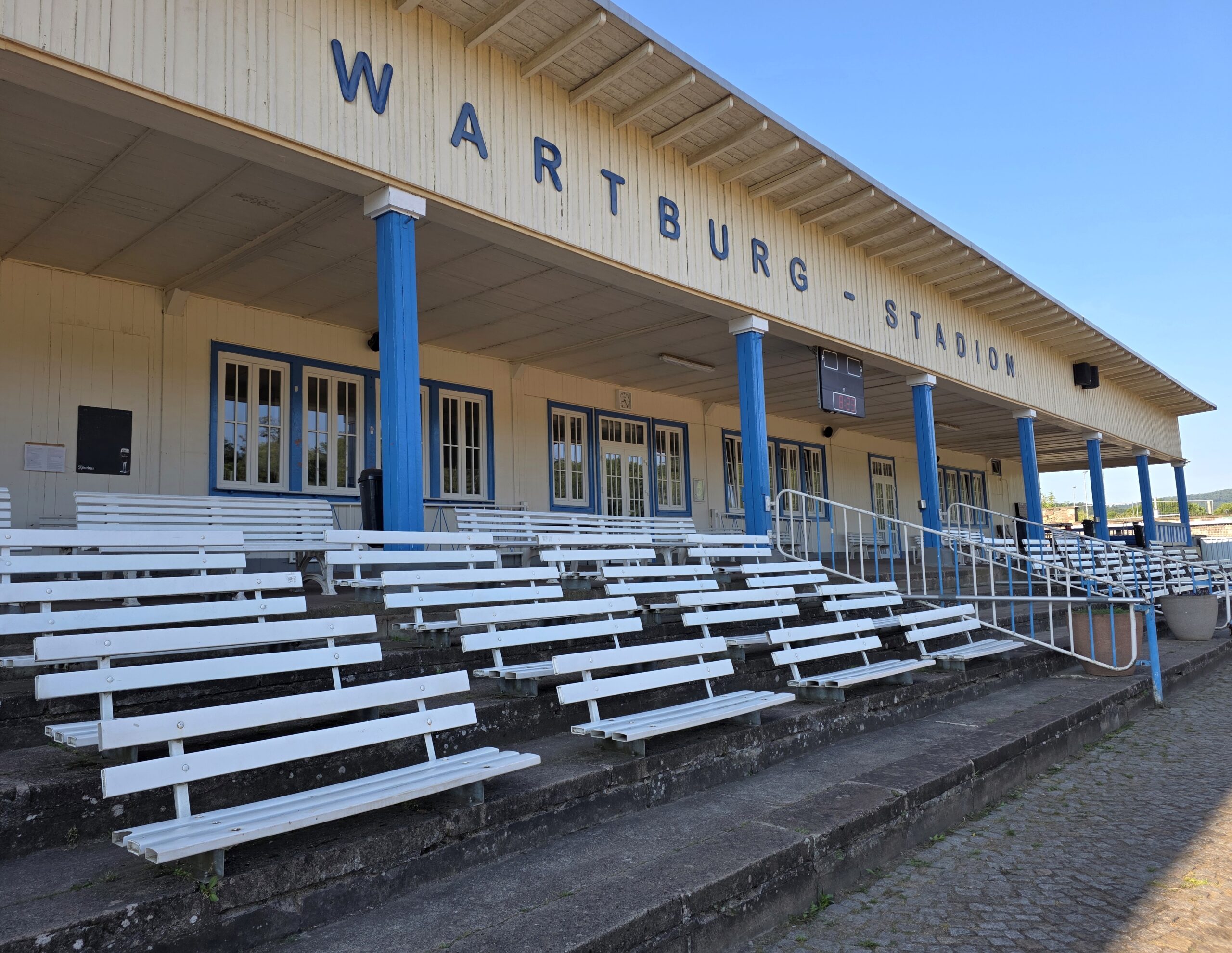 Die Tribüne des Wartburg-Stadions