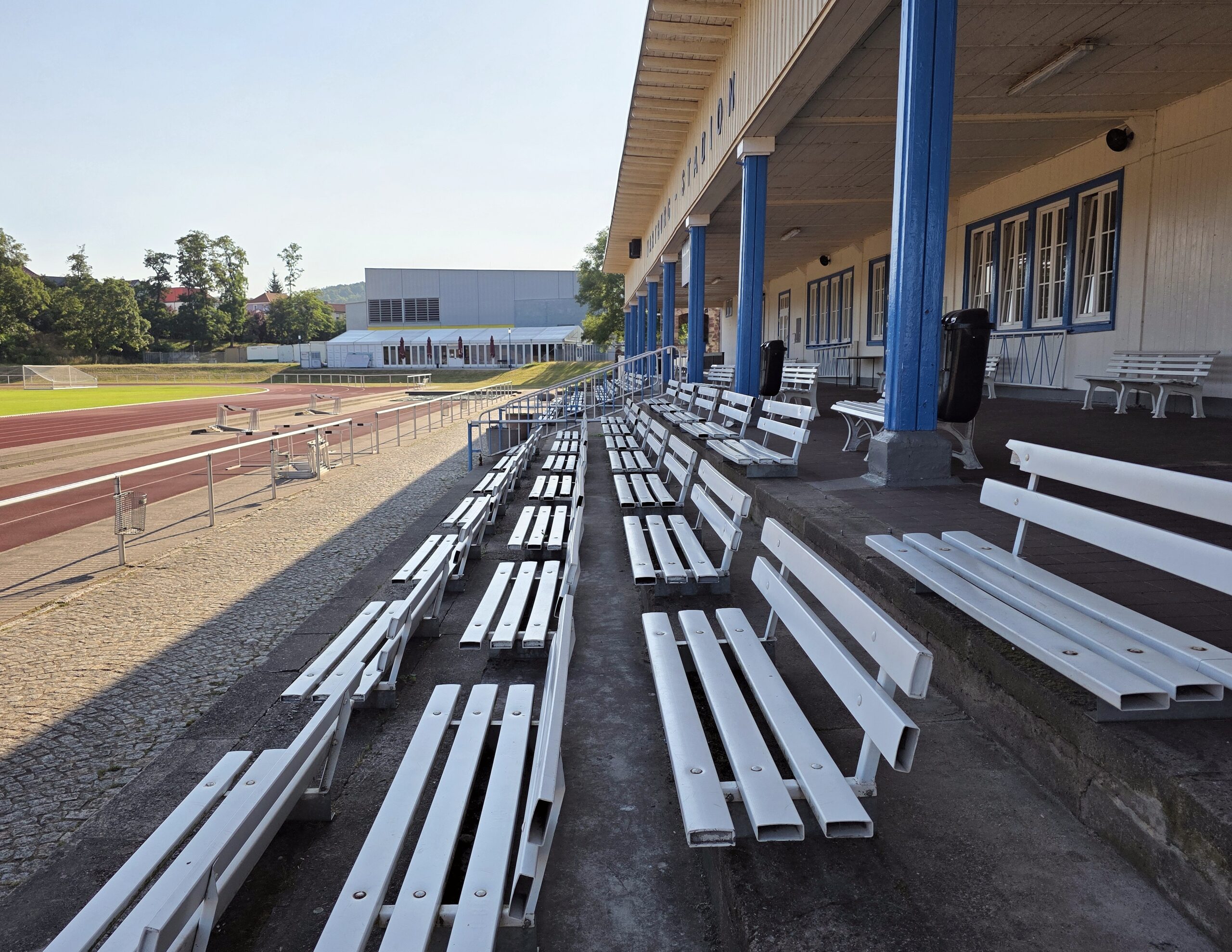 Die Tribüne des Wartburg-Stadions